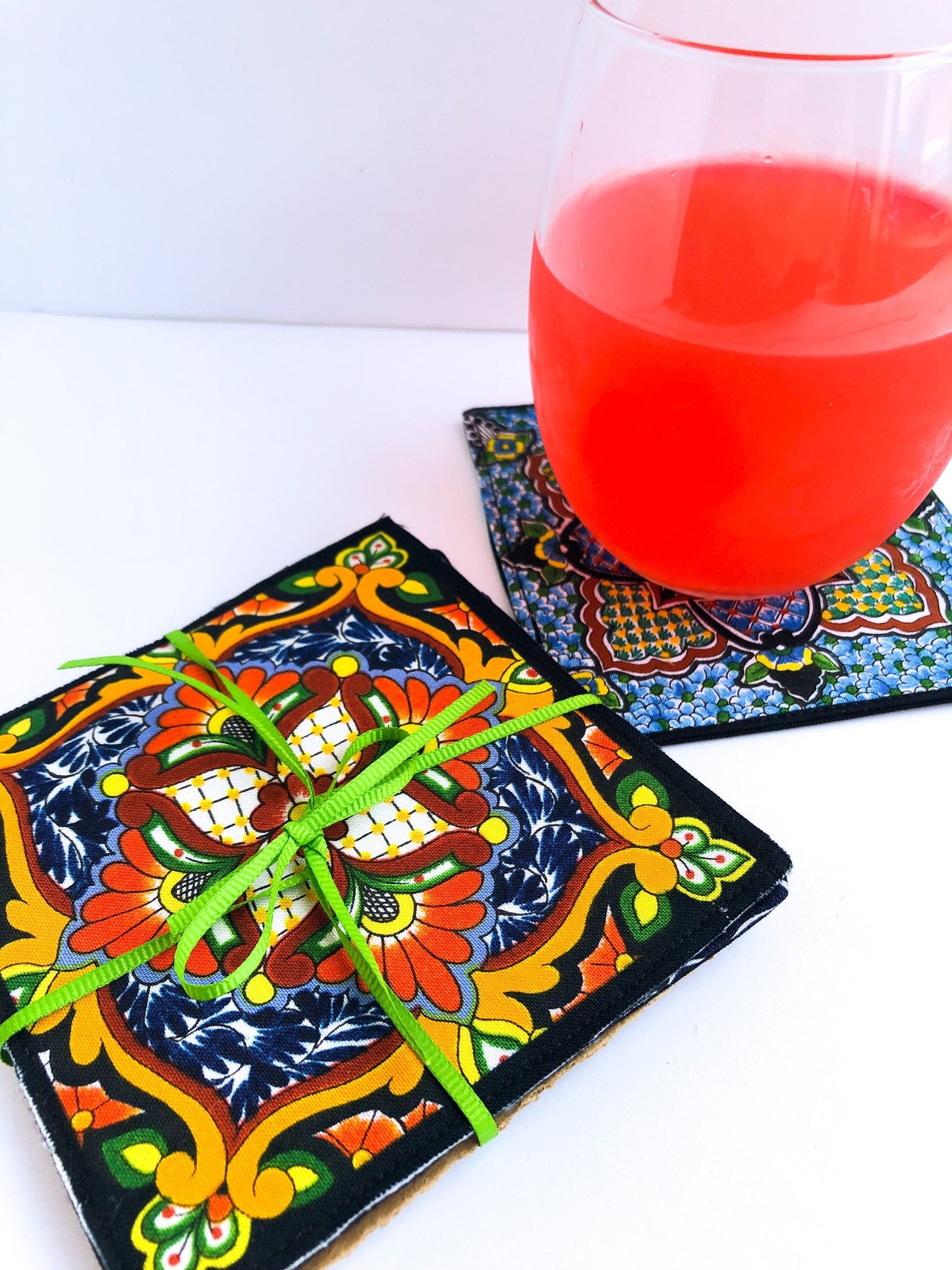 Mexican Talavera Fabric Coasters
