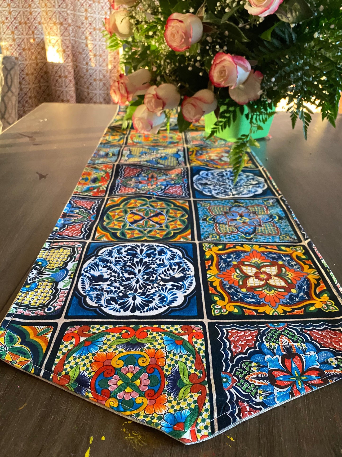 Talavera Tiles Table Runner