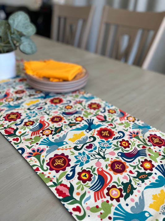Floral Doves- Table Runner