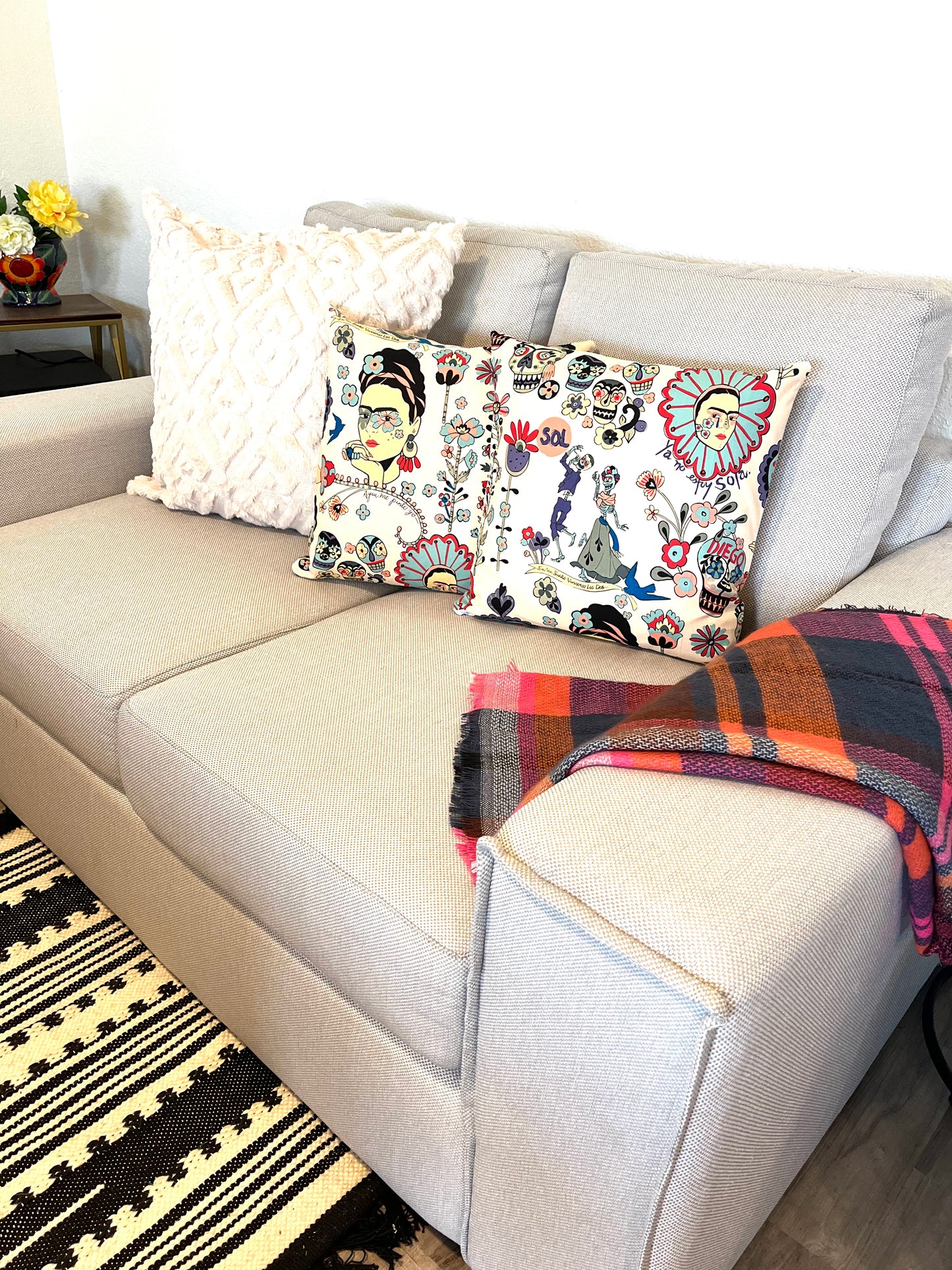 Frida Decorative Pillow Sleeve (Beige)