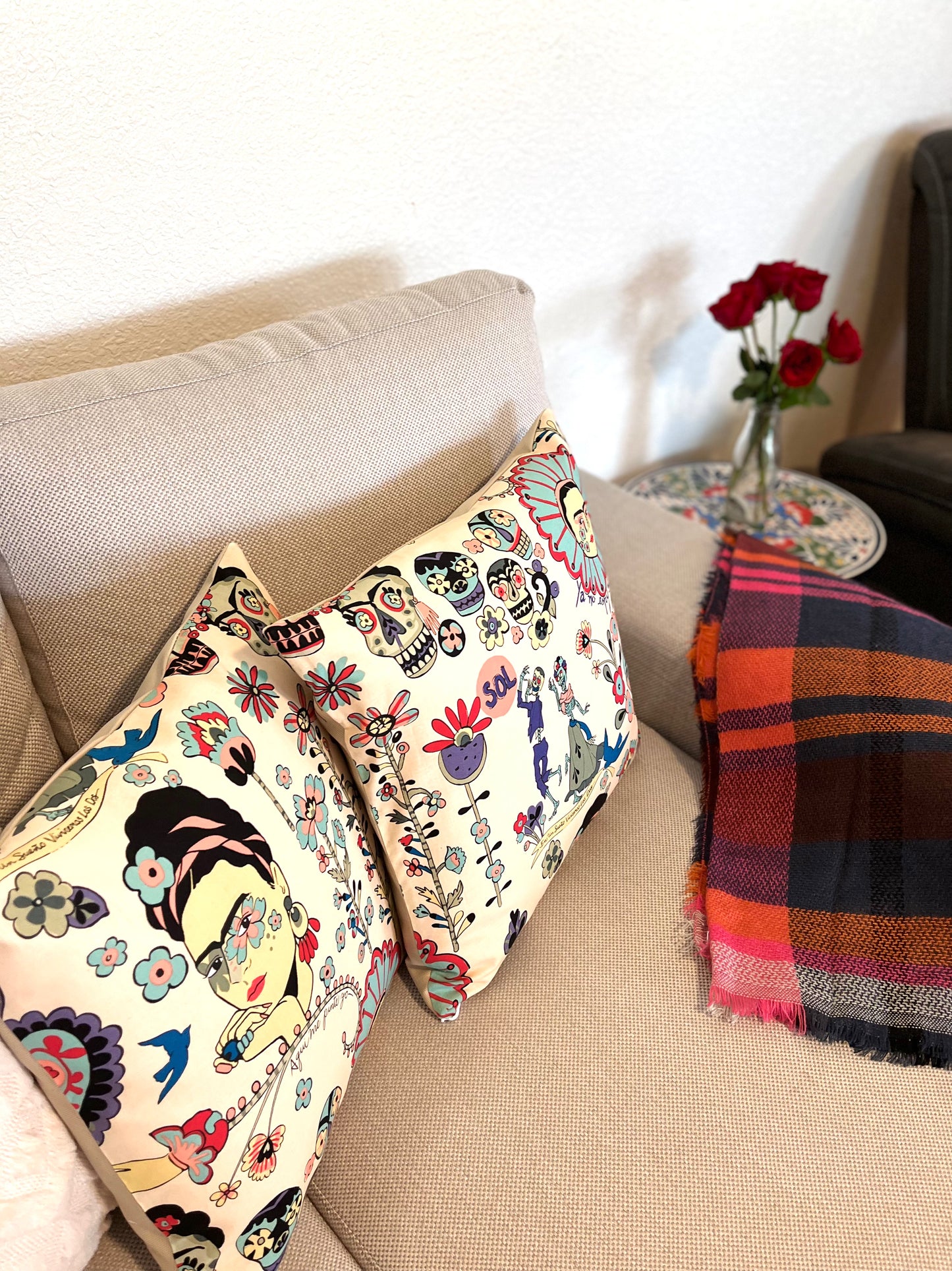 Frida Decorative Pillow Sleeve (Beige)