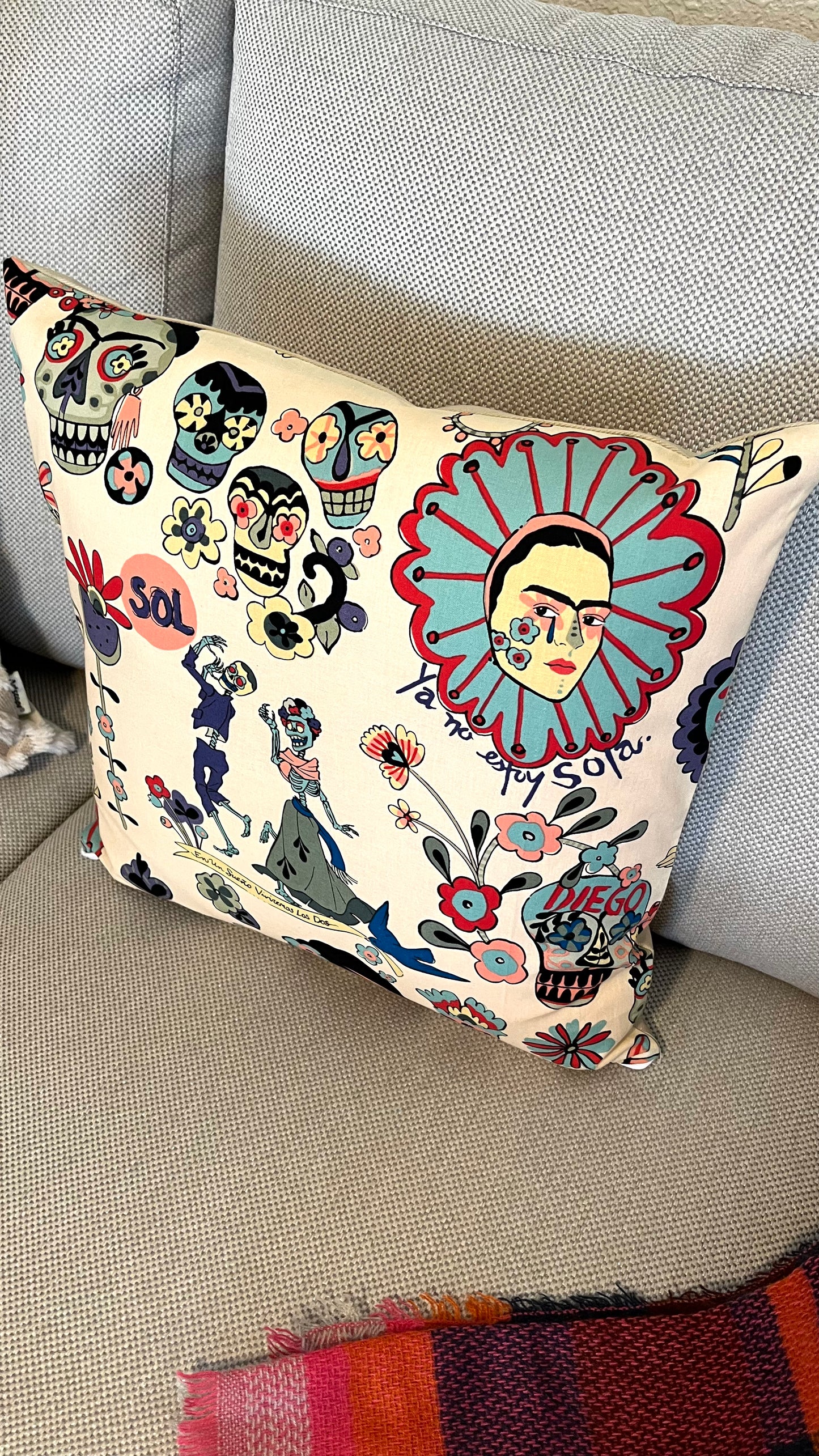 Frida Decorative Pillow Sleeve (Beige)