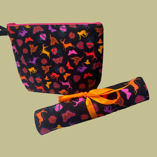 Frida Symbols Makeup bag and Brushroll