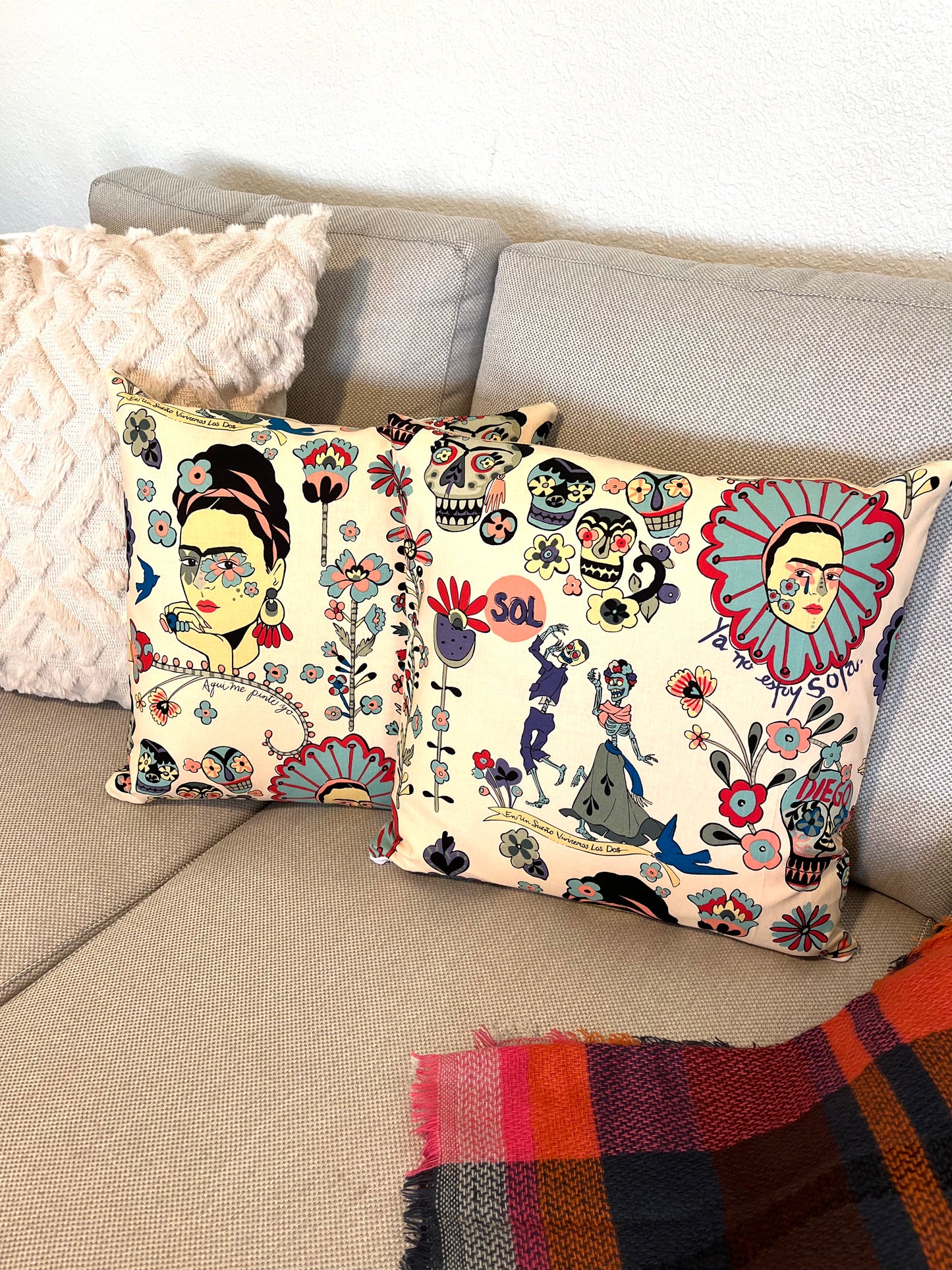 Frida Decorative Pillow Sleeve (Beige)