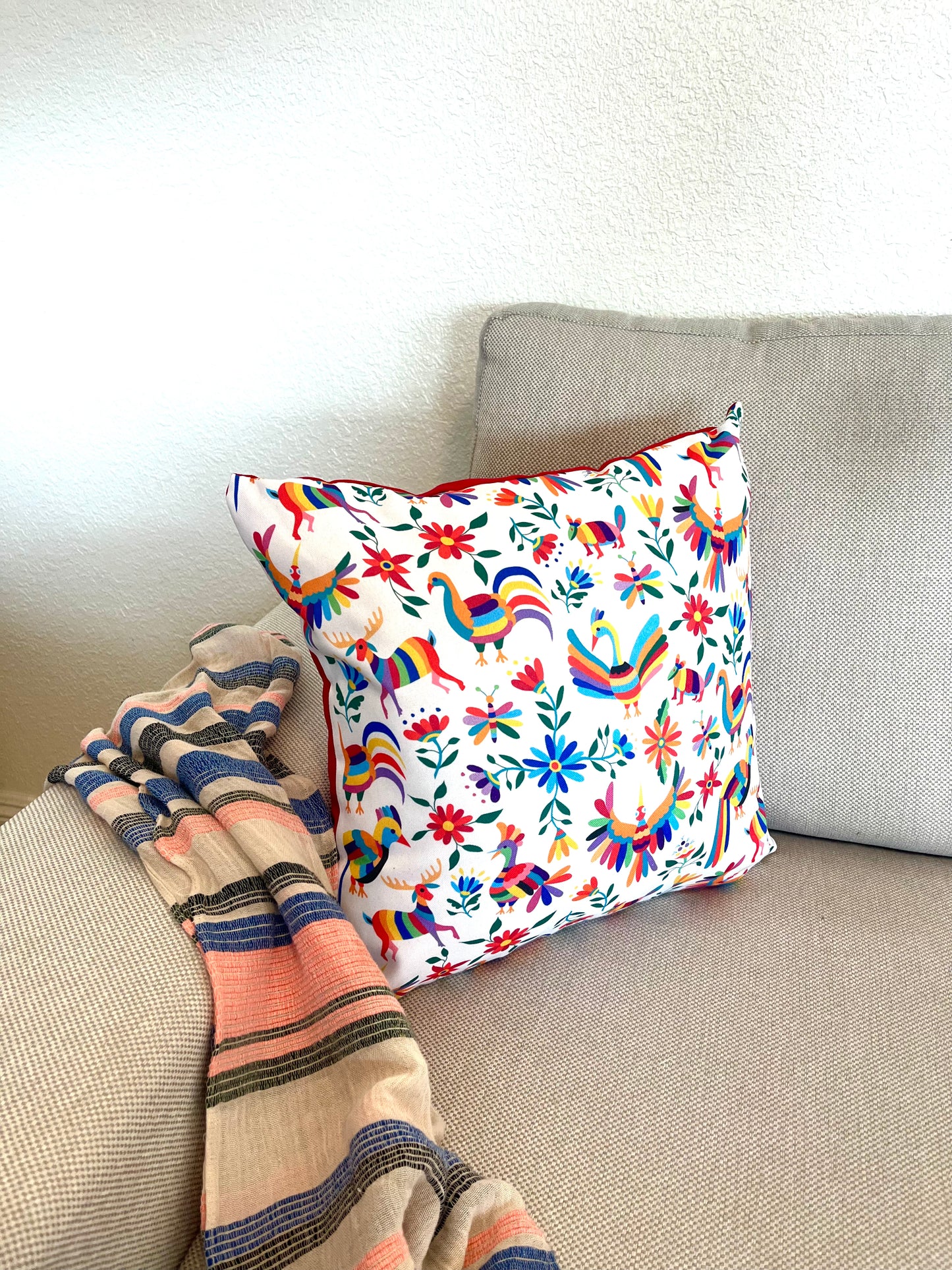 Otomi Inspired Decorative Pillow Sleeve