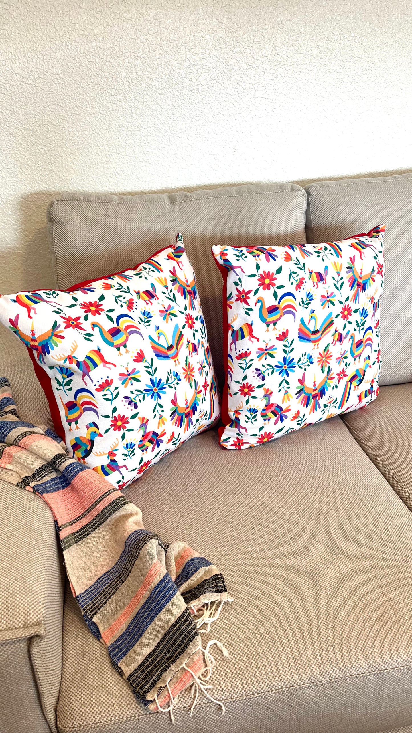 Otomi Inspired Decorative Pillow Sleeve